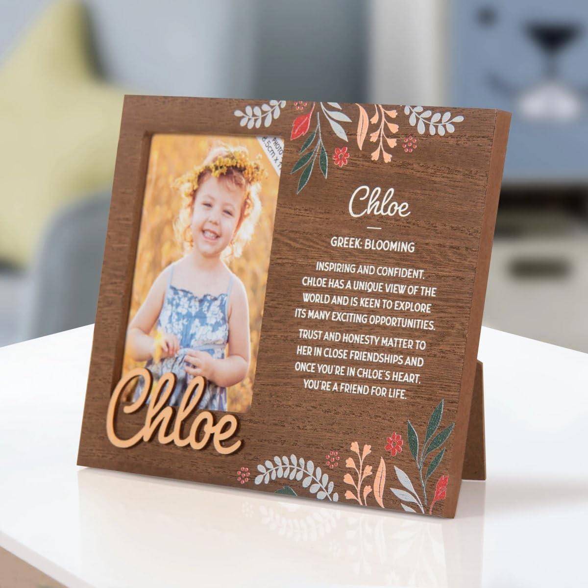 Wooden Picture Frame Personalised Kids Unique Gift Rustic Poems Girls Names A-Z - Picture 17 of 97