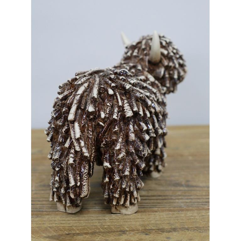 Standing Highland Cow Ornament Rustic Brown Twig Country Farmhouse Décor Statue - Picture 12 of 14