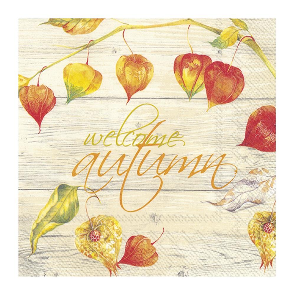 Welcome Autumn Paper Napkins Thanksgiving Dinner Party Disposable Serviettes