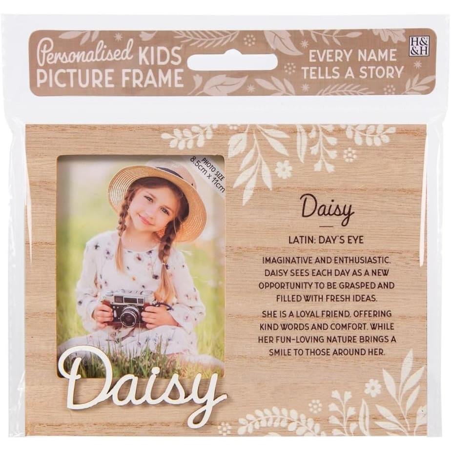 Wooden Picture Frame Personalised Kids Unique Gift Rustic Poems Girls Names A-Z - Picture 18 of 97