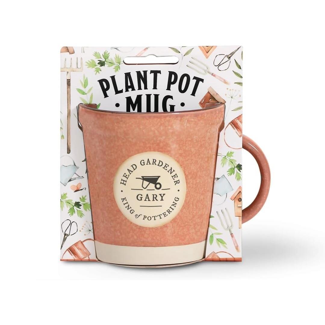 Plant Pot Inspired Mug Gift for Gardeners Pre-Personalised Names A-J Coffee Cup