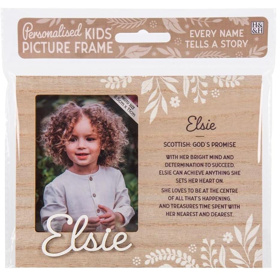 Wooden Picture Frame Personalised Kids Unique Gift Rustic Poems Girls Names A-Z - Picture 28 of 97