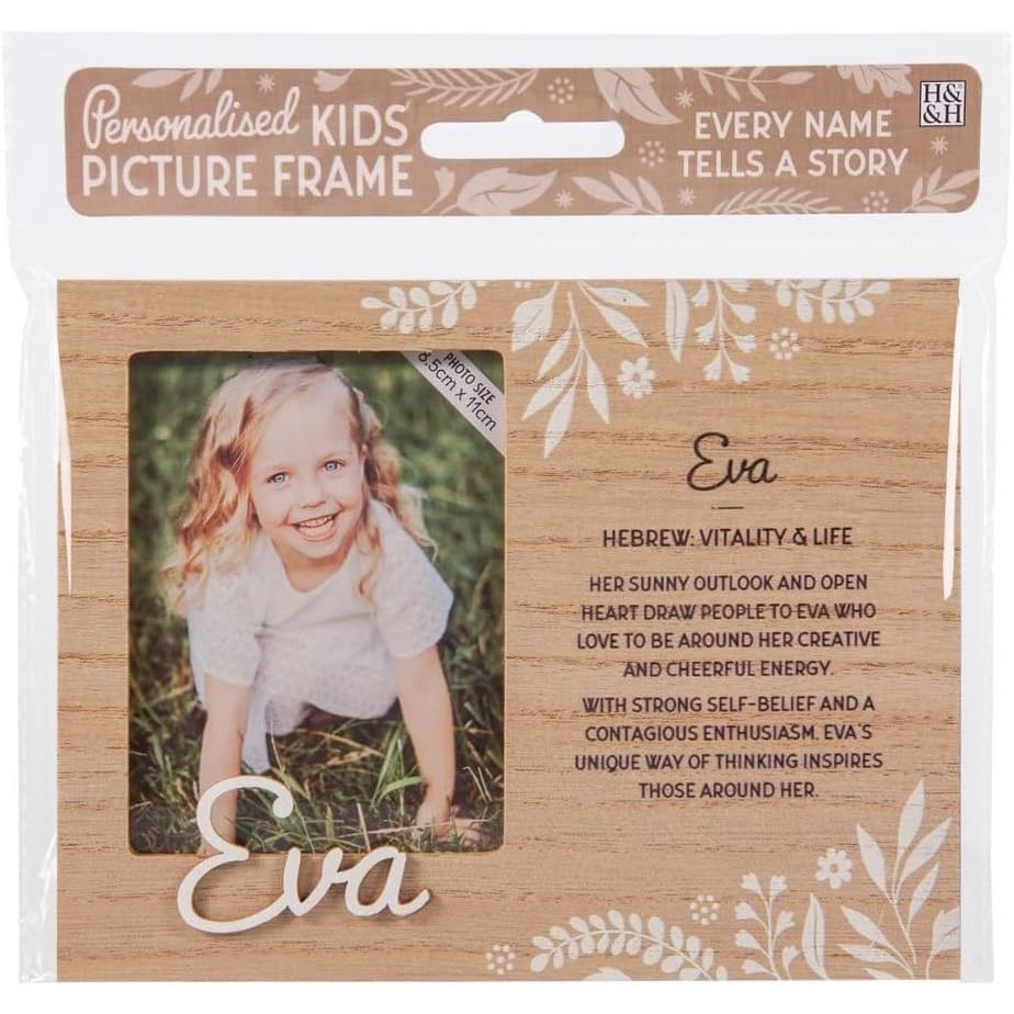 Wooden Picture Frame Personalised Kids Unique Gift Rustic Poems Girls Names A-Z - Picture 35 of 97