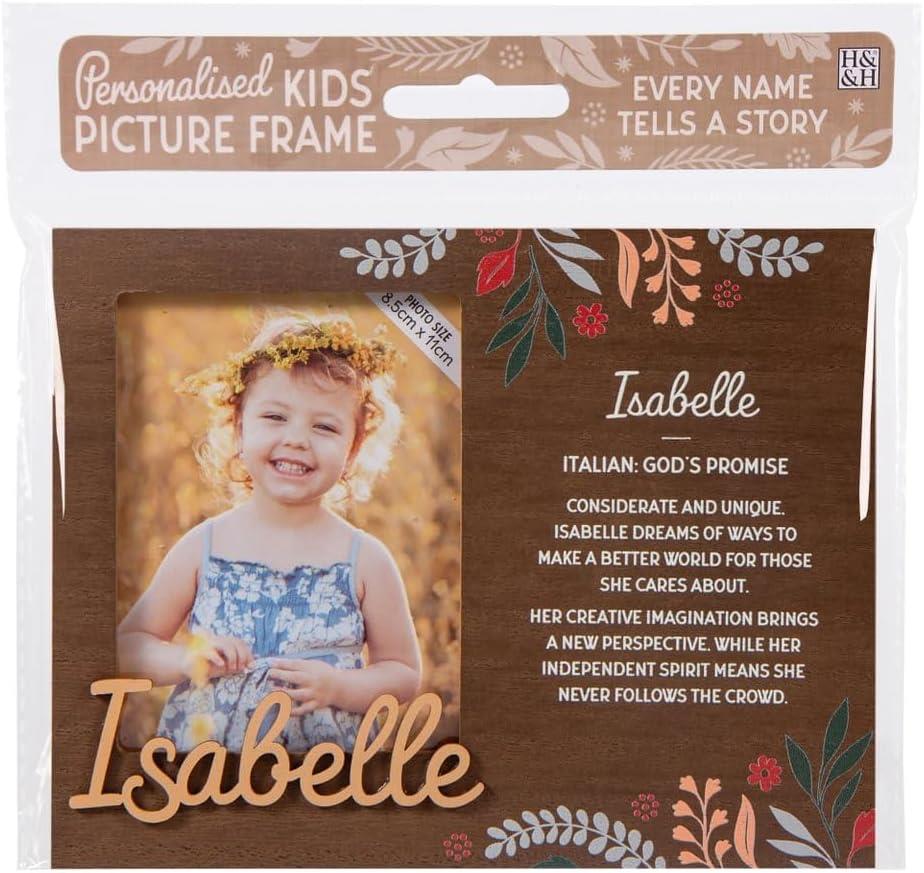 Wooden Picture Frame Personalised Kids Unique Gift Rustic Poems Girls Names A-Z - Picture 53 of 97