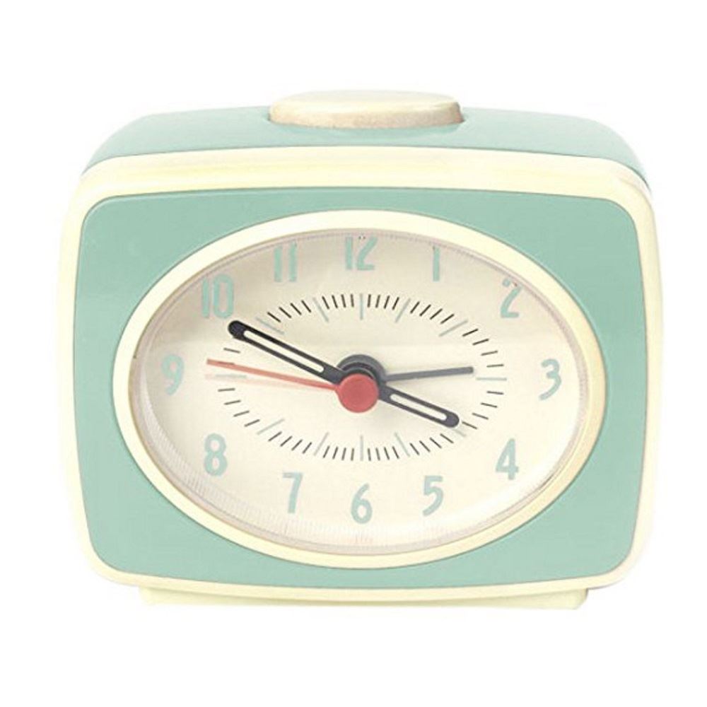 Small Classic Retro Analogue Alarm Clock Glow In The Dark Hands Battery