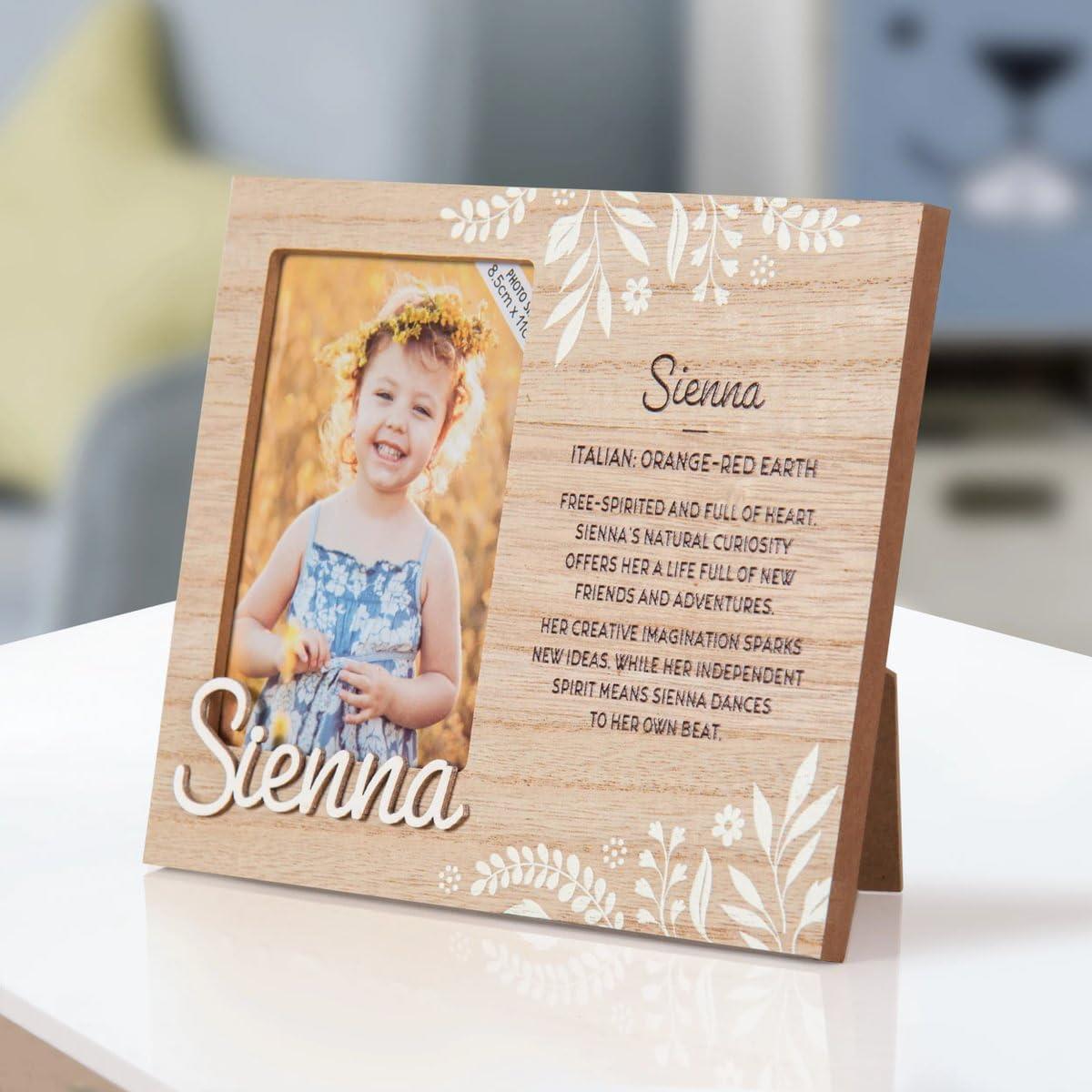 Wooden Picture Frame Personalised Kids Unique Gift Rustic Poems Girls Names A-Z - Picture 93 of 97