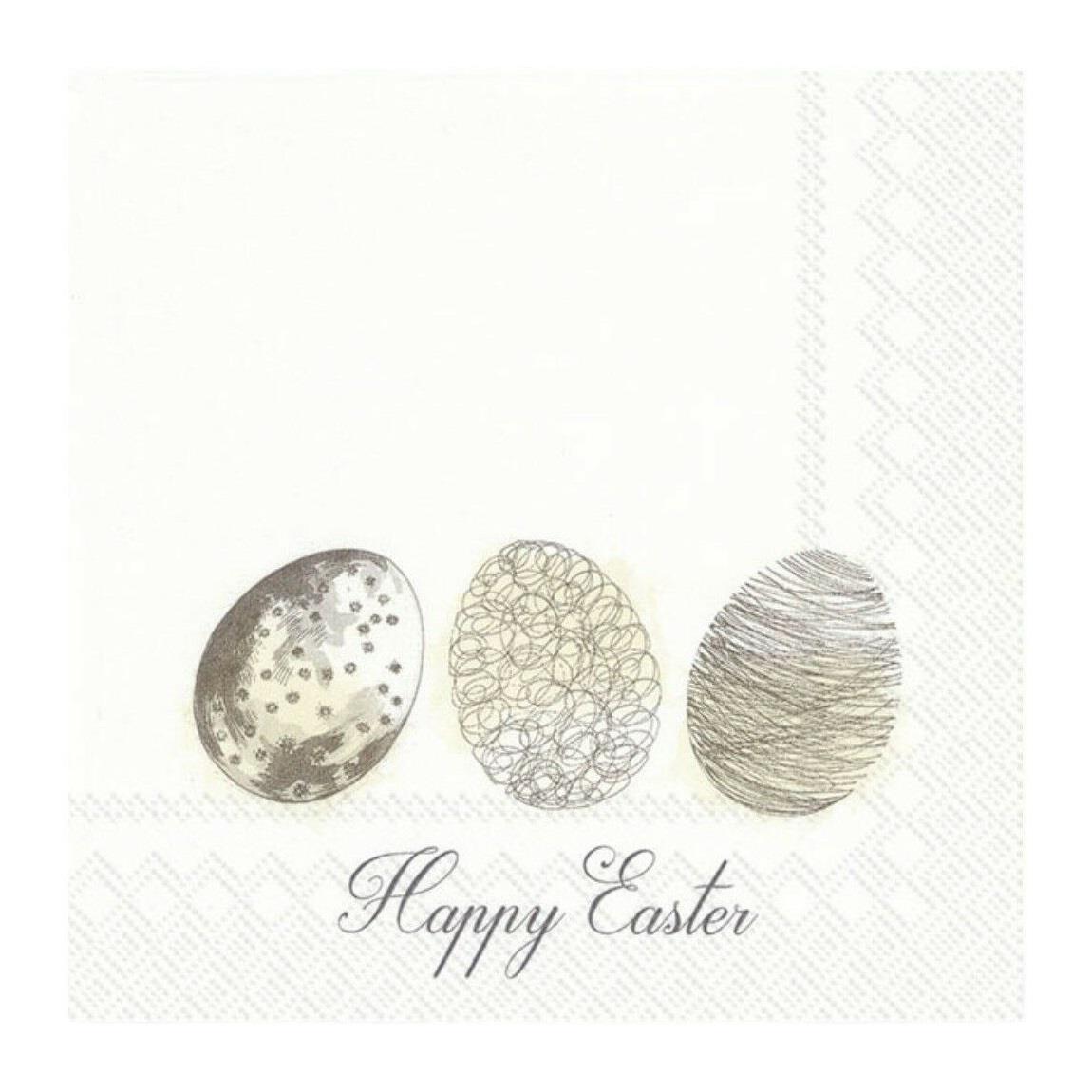 Happy Easter Eggs Paper Napkins BBQ Lunch Dinner Party Disposable Serviettes