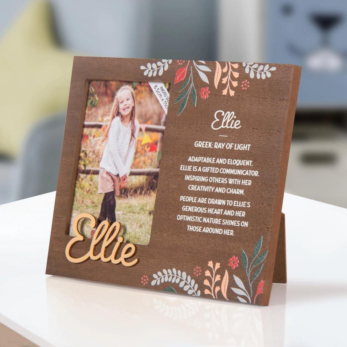 Wooden Picture Frame Personalised Kids Unique Gift Rustic Poems Girls Names A-Z - Picture 27 of 97