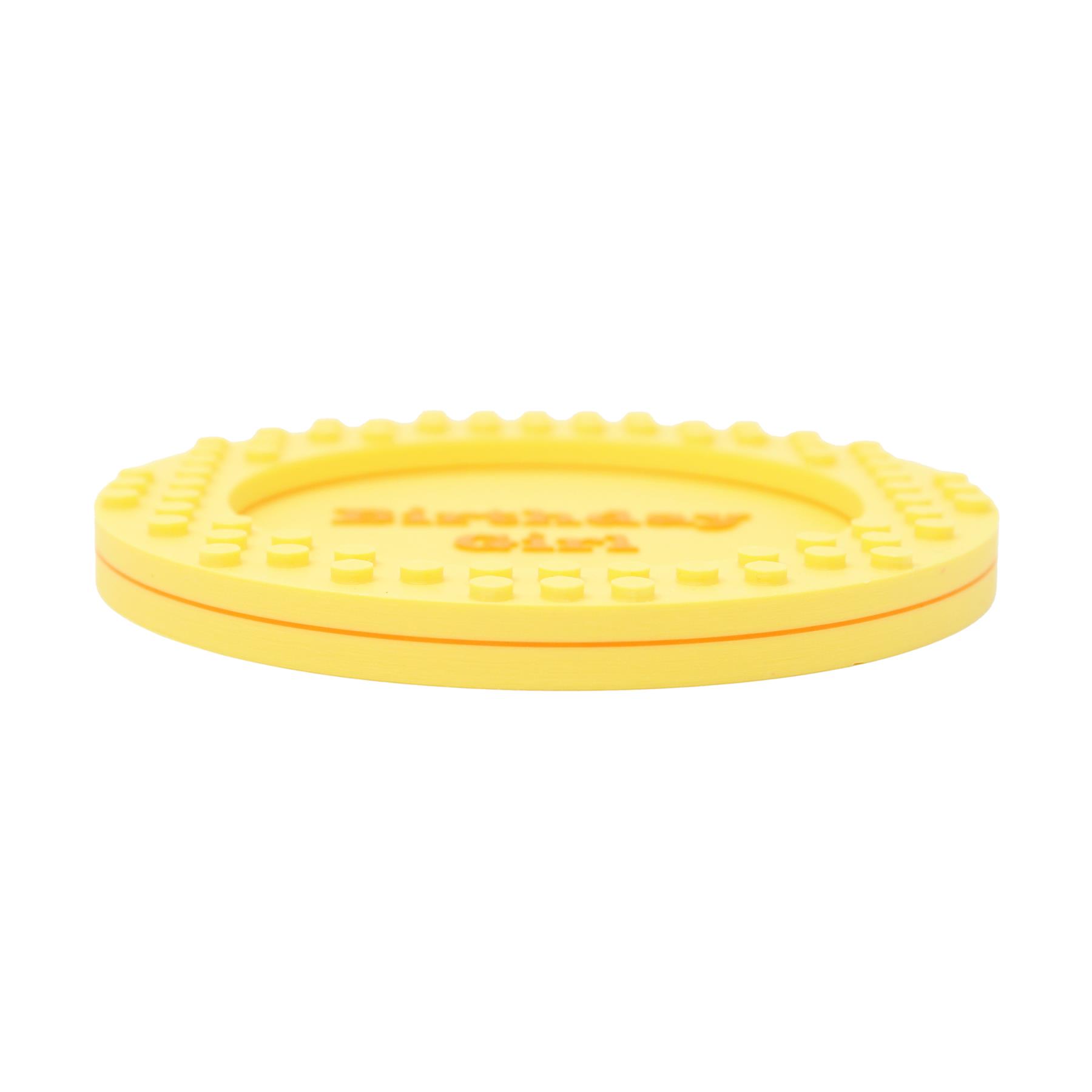 Building Block Drink Coaster Brick Colourful Funny Circle Plastic Coasters - Picture 5 of 14
