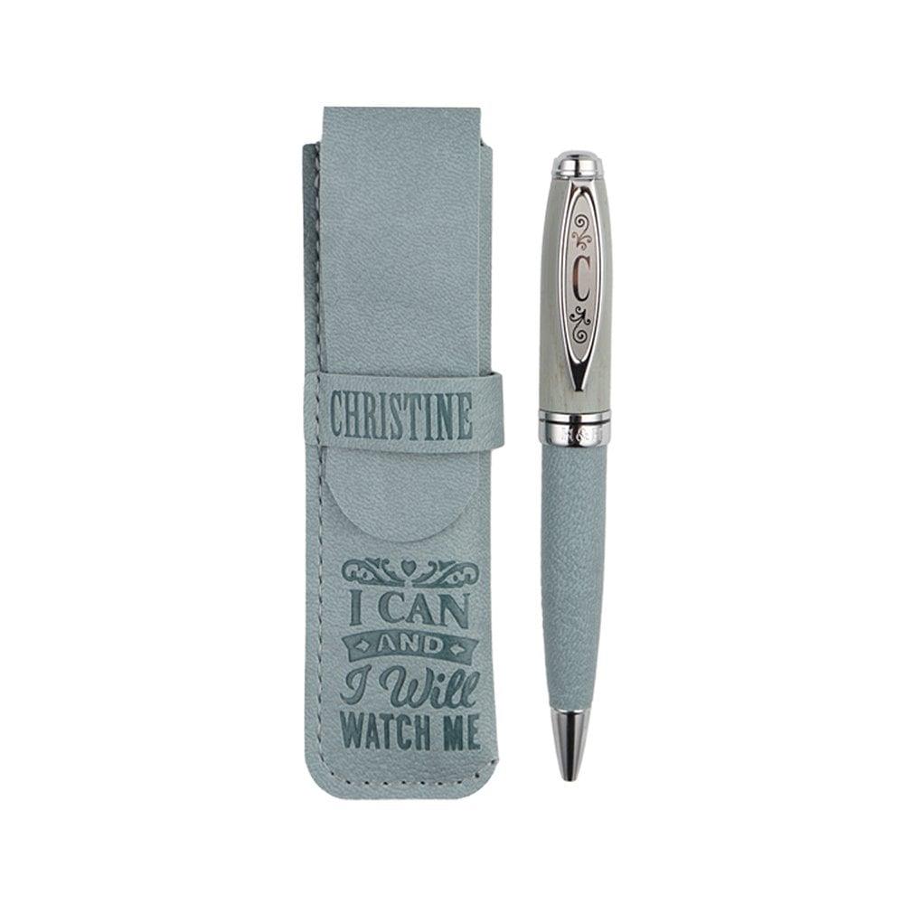Ballpoint Pen Pre Personalised Ladies Names Bamboo Blue Ink  Novelty Gift