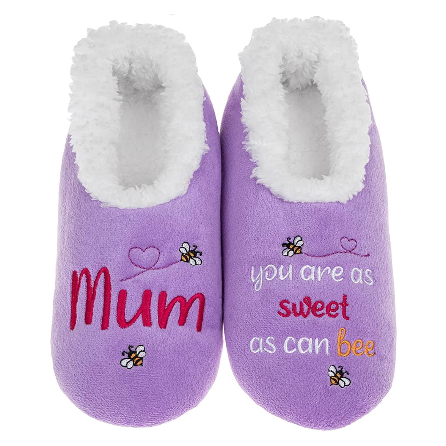 Plush Slipper Socks Adults Anti Slip Washable Pairables Snoozies