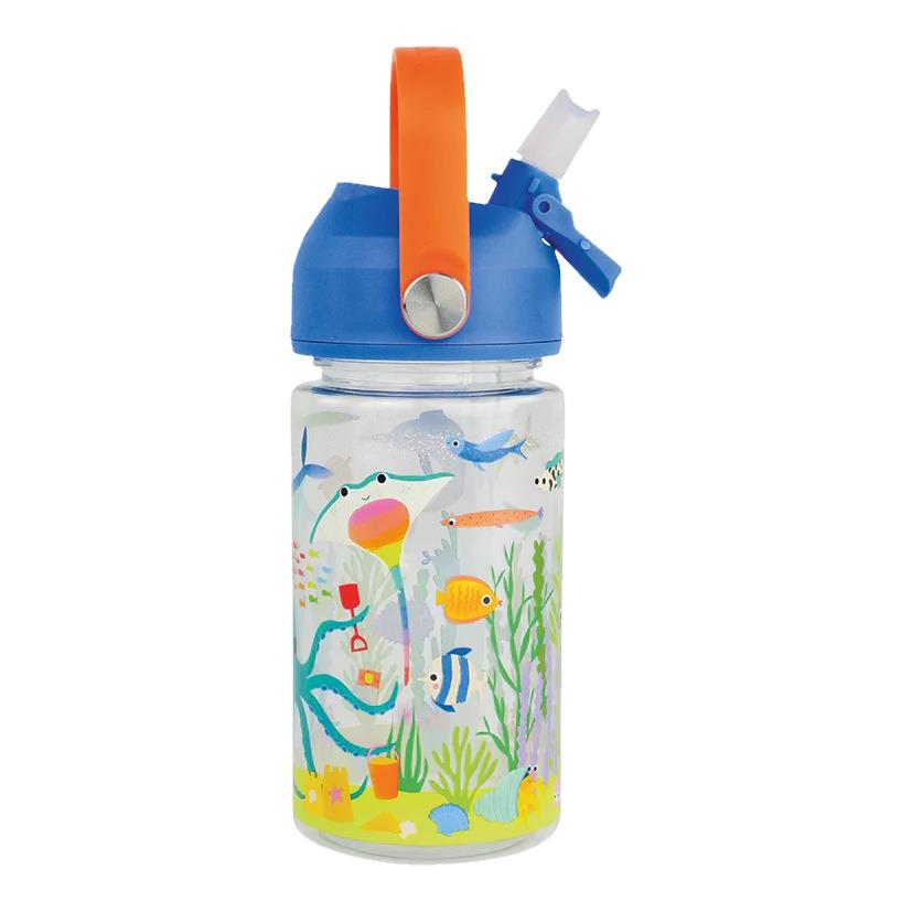 Kinder Trinkflasche Strohhalm 450ml Tritan Jungen wiederverwendbar Mädchen Griff Zahnseide & Rock - Bild 11 von 32
