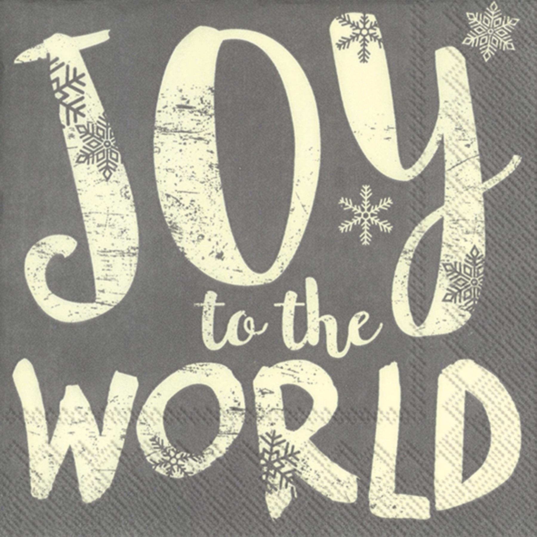 Joy to the World Christmas Paper Luncheon Napkins Festive Xmas 3-ply Serviettes