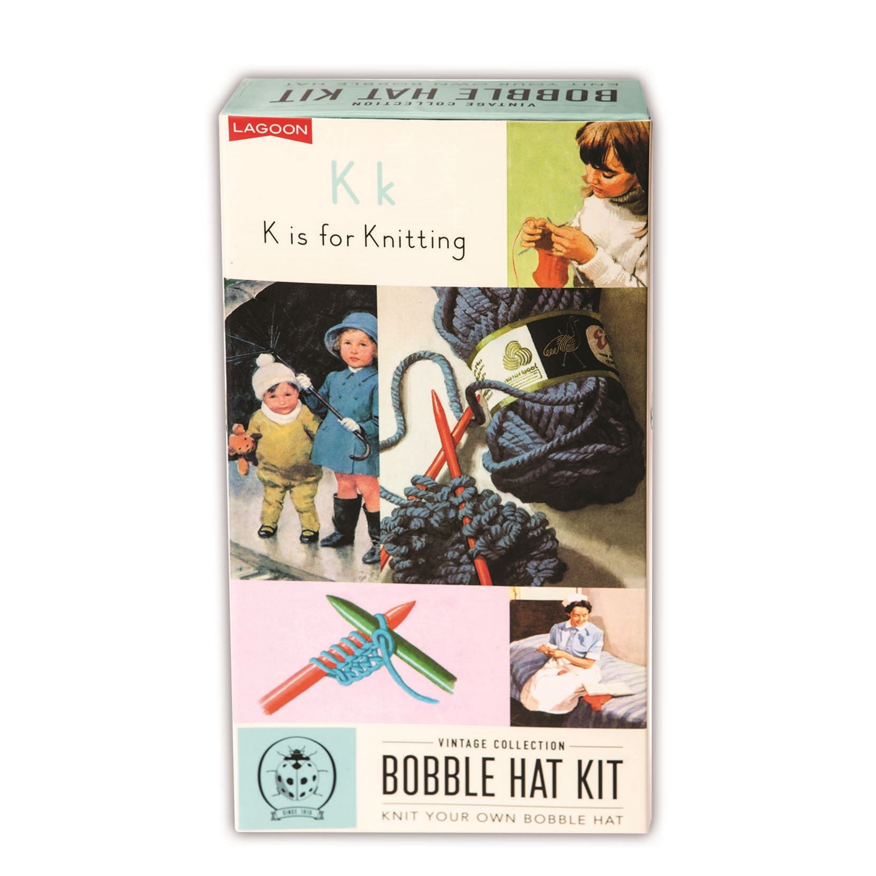 Ladybird Knit Your Own Bobble Woolly Hat Kit Complete Knitting Set Gift Box