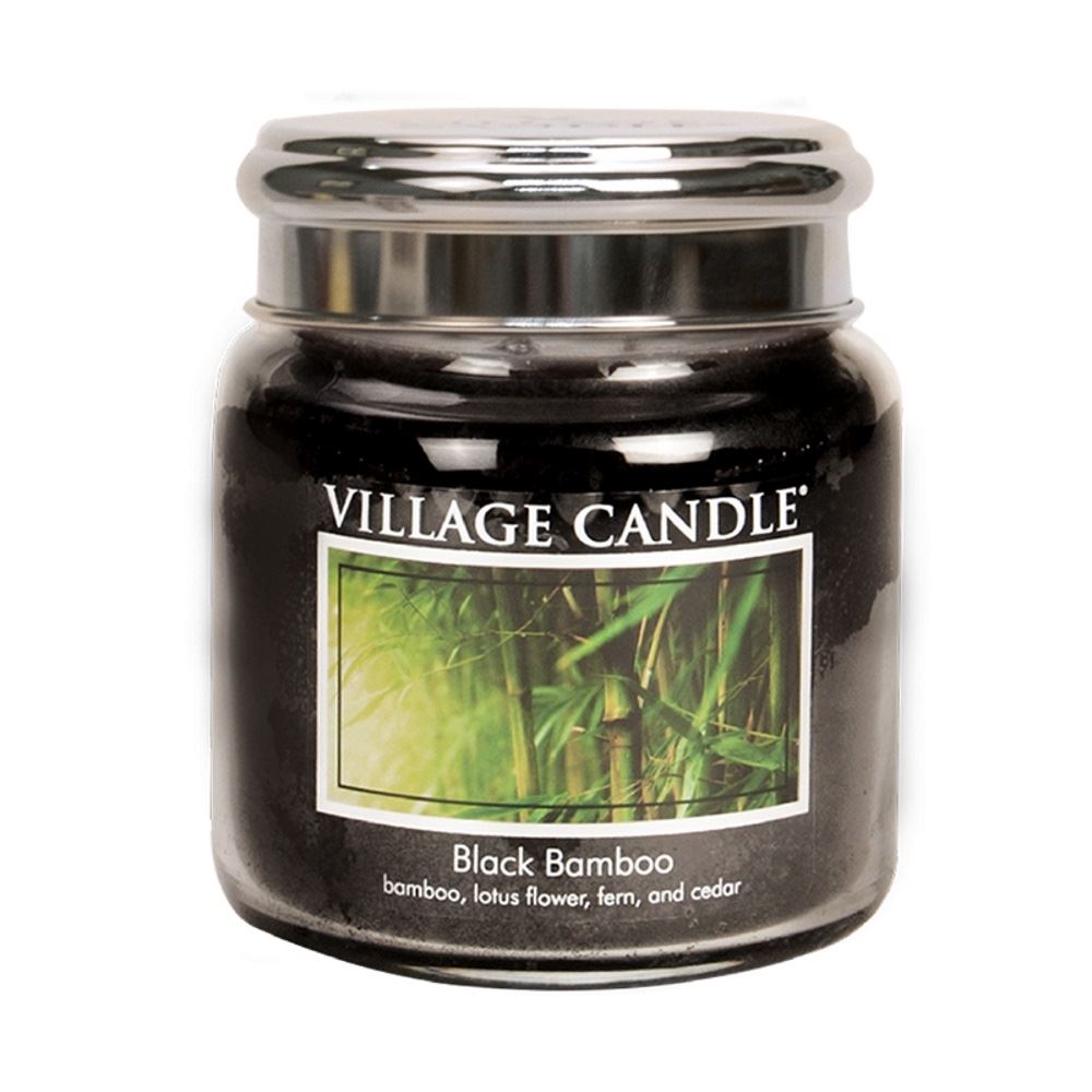 Village Candle Black Bamboo Scented Premium Jar Candles Home Fragrance