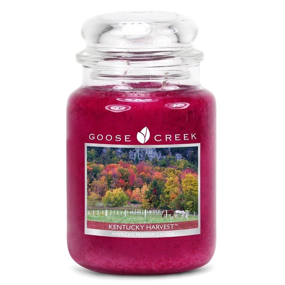 Goose Creek 24oz Large Kentucky Harvest Autumn Scent Candle Jar 2 Wicks