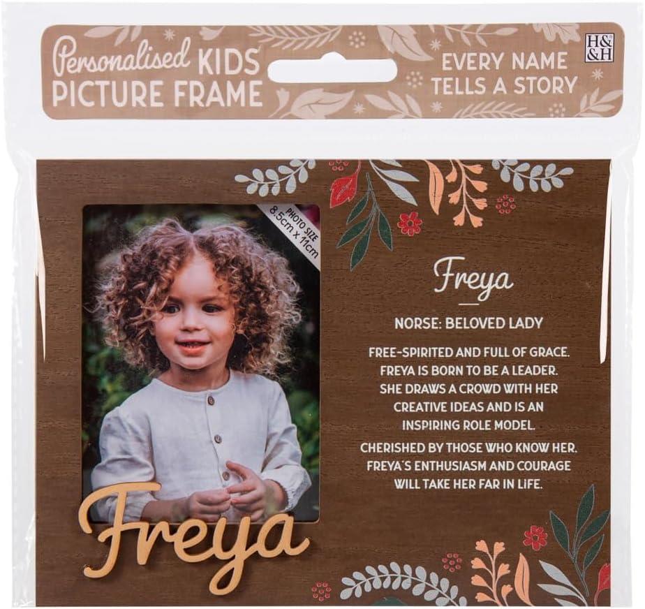 Wooden Picture Frame Personalised Kids Unique Gift Rustic Poems Girls Names A-Z - Picture 43 of 97