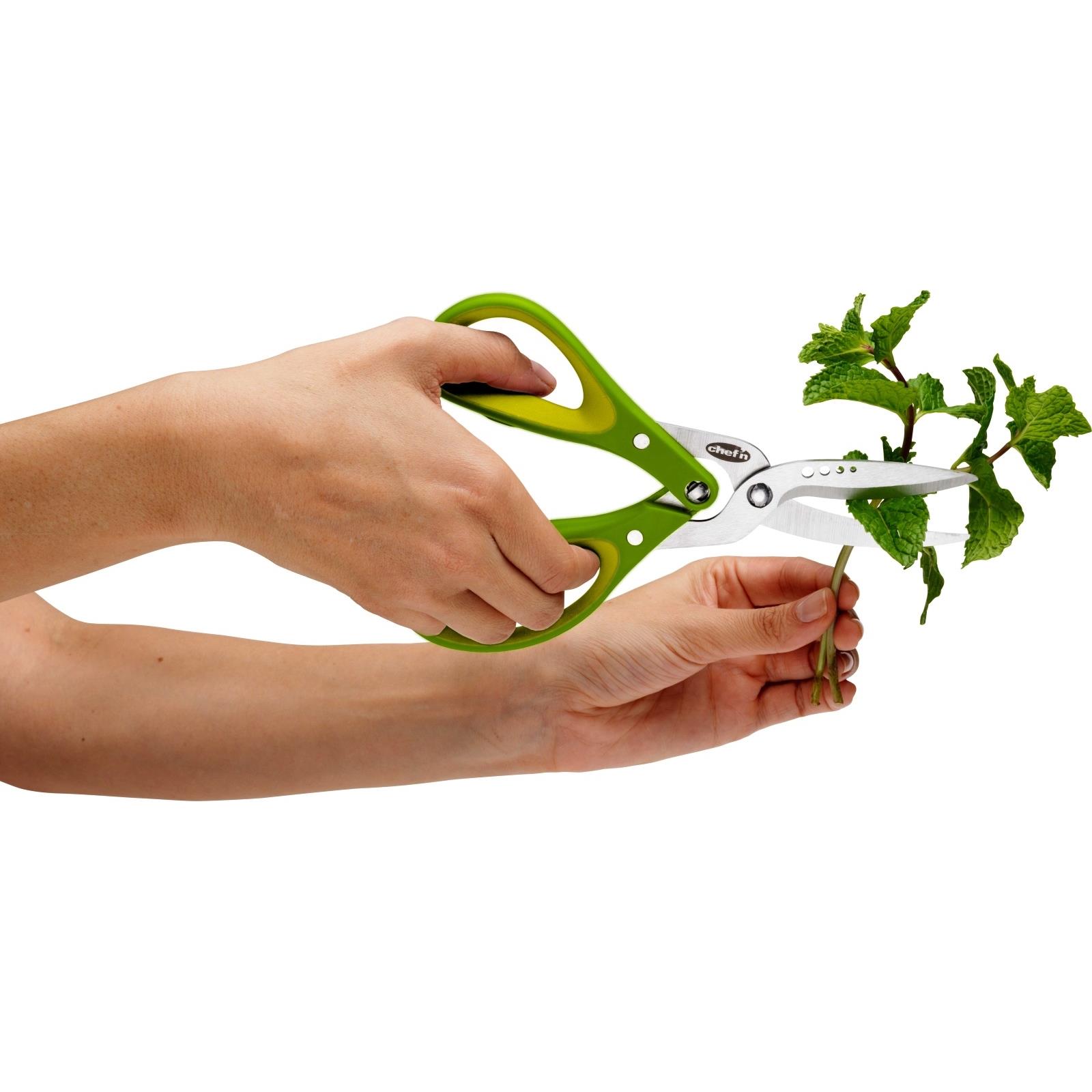 Chef'n Freshforce Fresh Herb Prep Strip Stainless Steel Scissors Dual