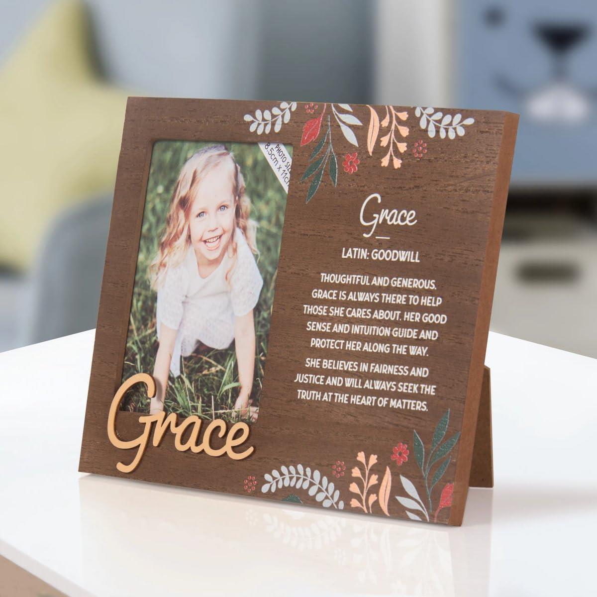 Wooden Picture Frame Personalised Kids Unique Gift Rustic Poems Girls Names A-Z - Picture 46 of 97