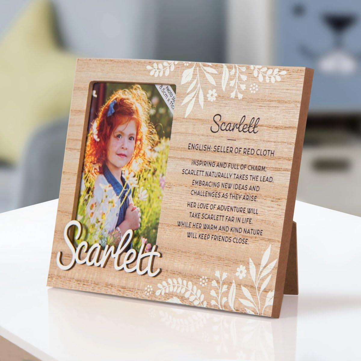 Wooden Picture Frame Personalised Kids Unique Gift Rustic Poems Girls Names A-Z - Picture 91 of 97