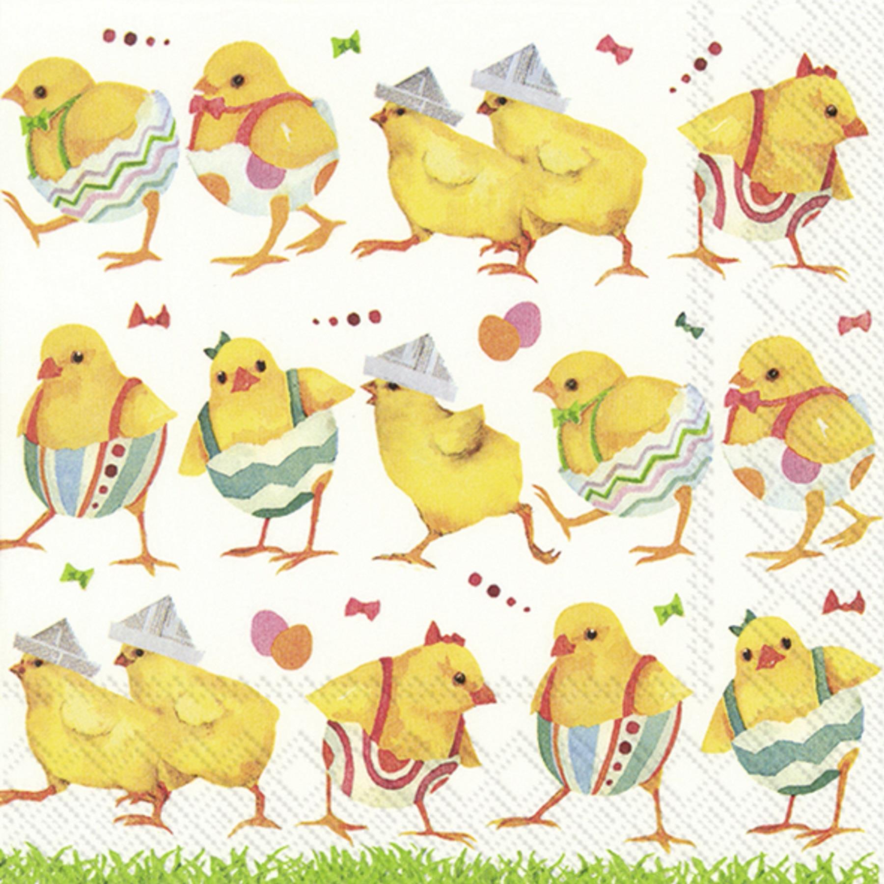 IHR Chicks on Catwalk Easter Paper Napkins Lunch Cocktail Party 3ply