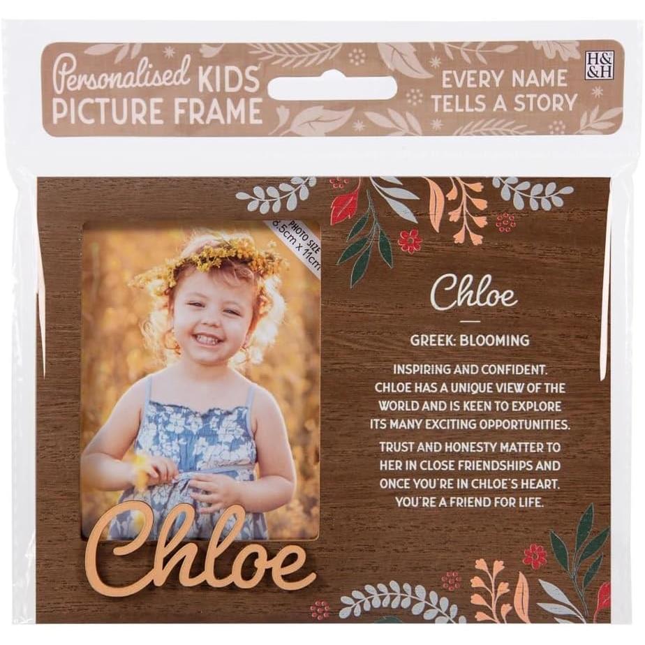 Wooden Picture Frame Personalised Kids Unique Gift Rustic Poems Girls Names A-Z - Picture 16 of 97