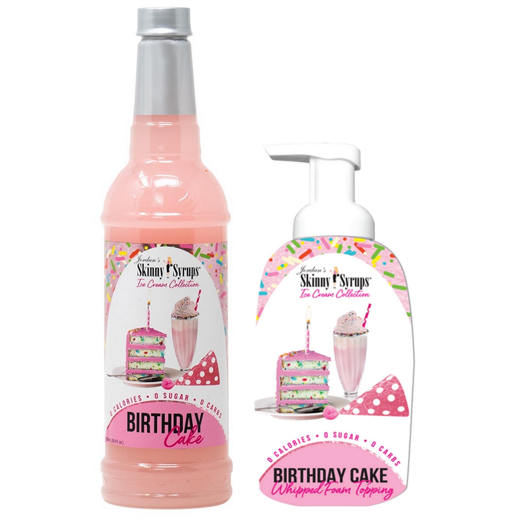 Jordan's Skinny Sugar Free Syrup & Foam Set Birthday Cake