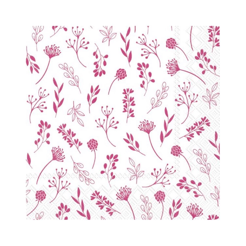Paper Napkins Disposable Serviettes 3ply Floral Tableware Party White Tilda