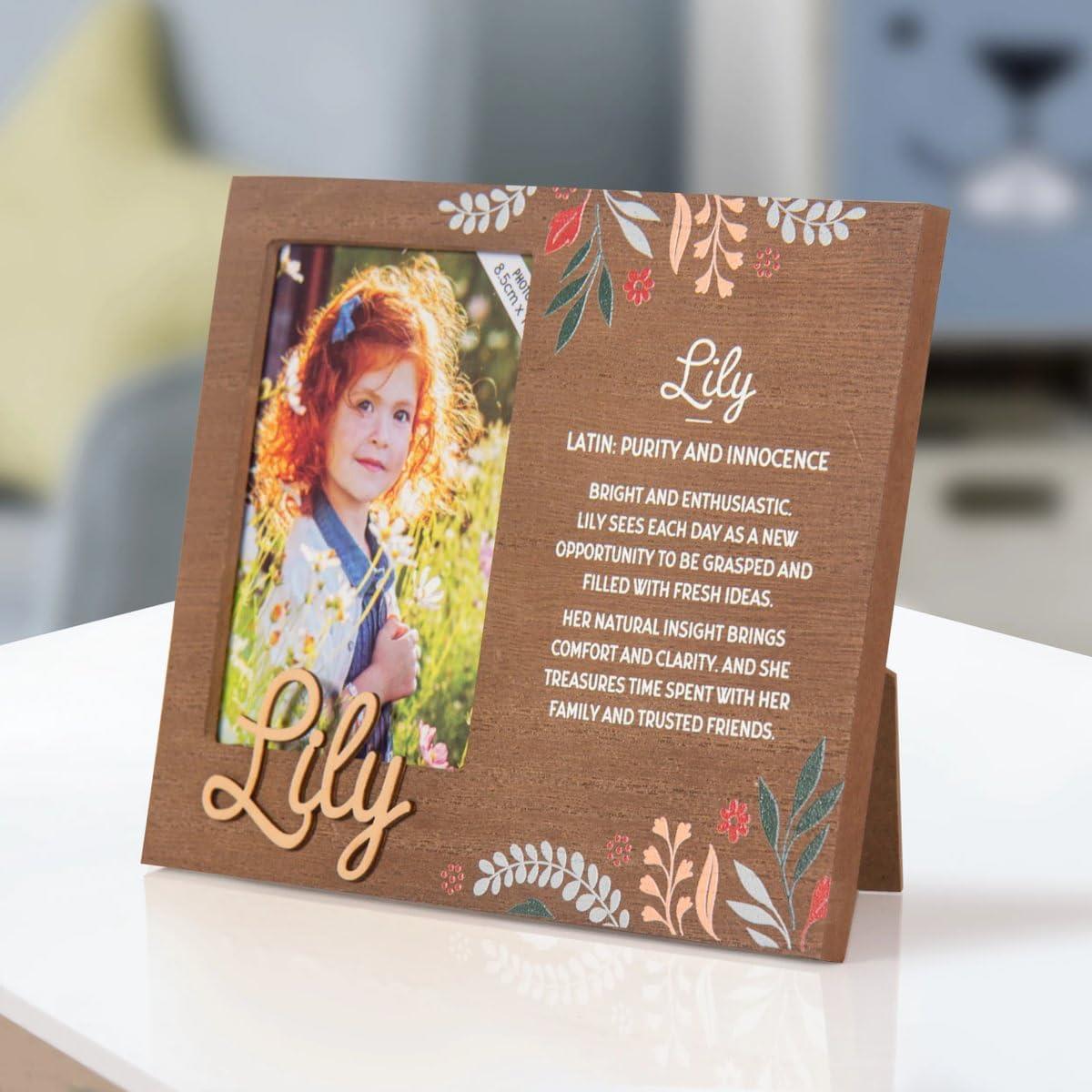 Wooden Picture Frame Personalised Kids Unique Gift Rustic Poems Girls Names A-Z - Picture 64 of 97