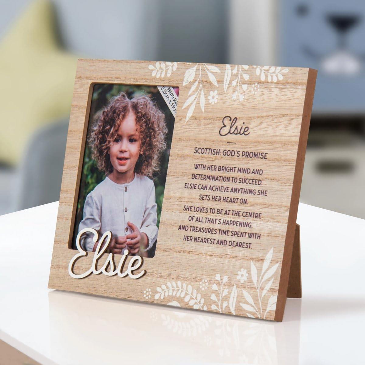 Wooden Picture Frame Personalised Kids Unique Gift Rustic Poems Girls Names A-Z - Picture 29 of 97