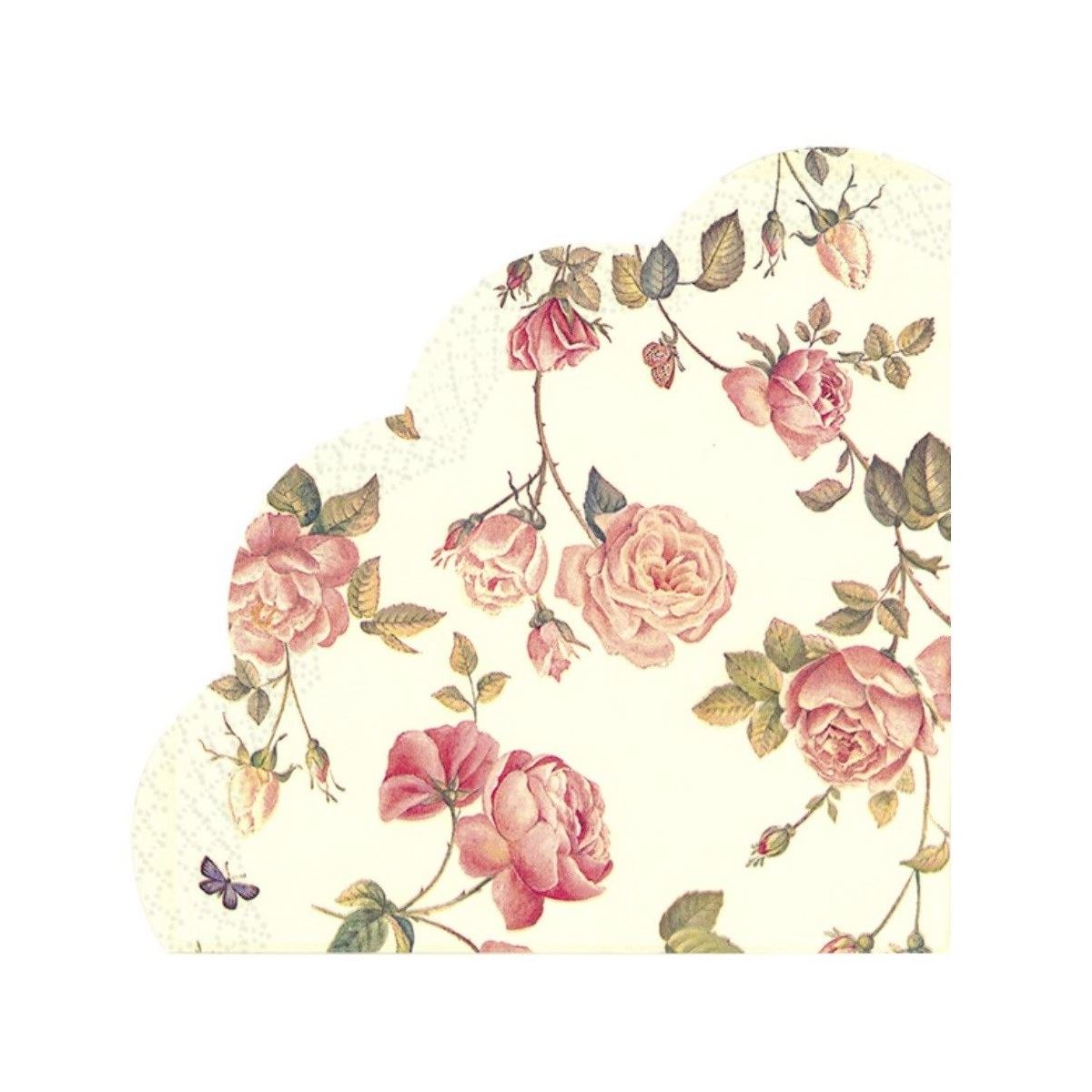 Paper Napkins Disposable Serviettes 3ply Tableware Party Floral Rambling Rose - Picture 2 of 11