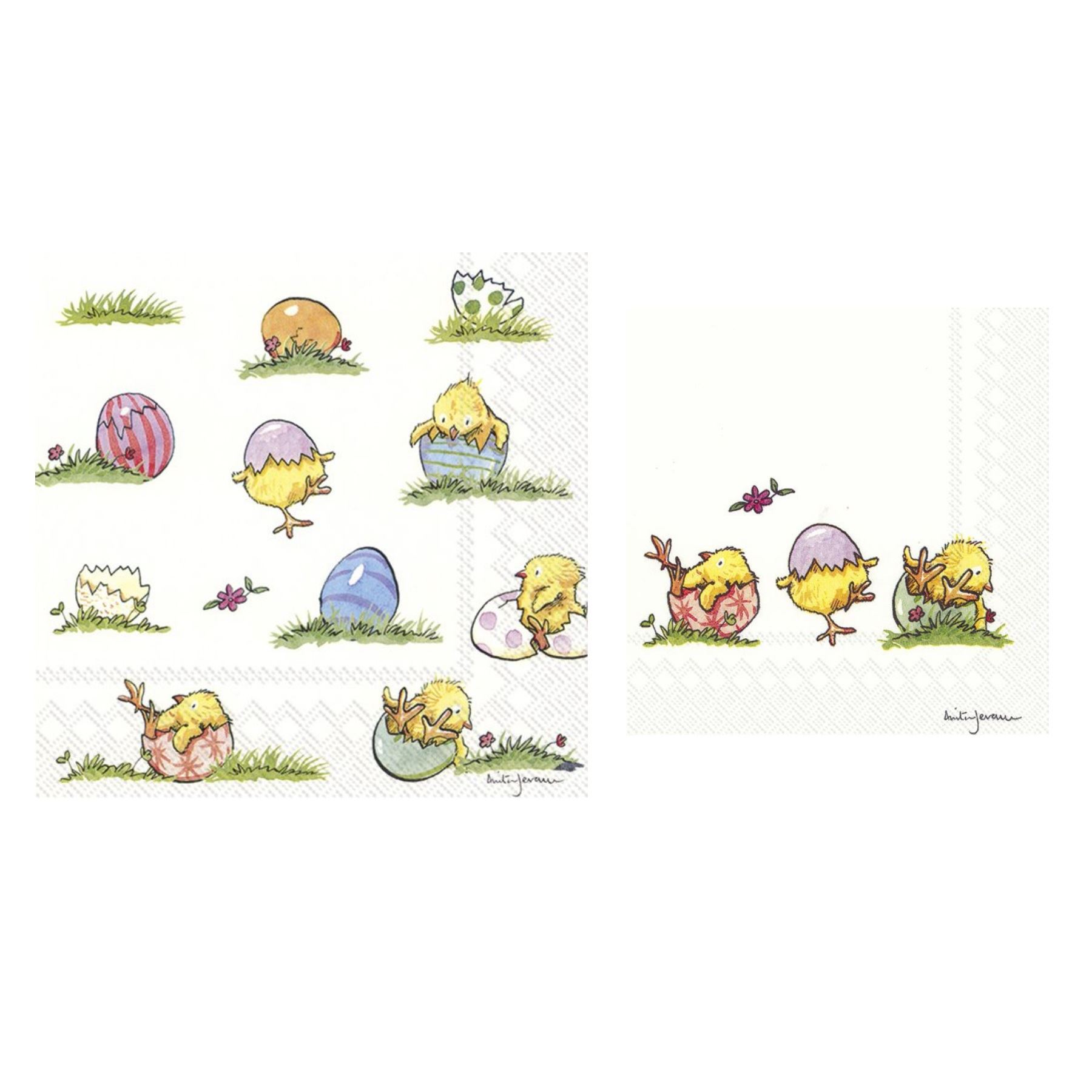 Anita Jeram Little Chicks Easter Paper Napkins Lunch Cocktail Party
