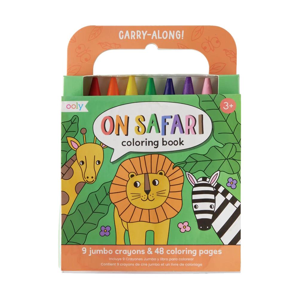 Ooly Colouring Book For Kids Book and Crayon Set Animal Themed Travel Friendly