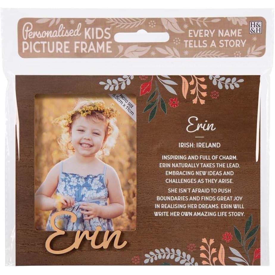 Wooden Picture Frame Personalised Kids Unique Gift Rustic Poems Girls Names A-Z - Picture 33 of 97