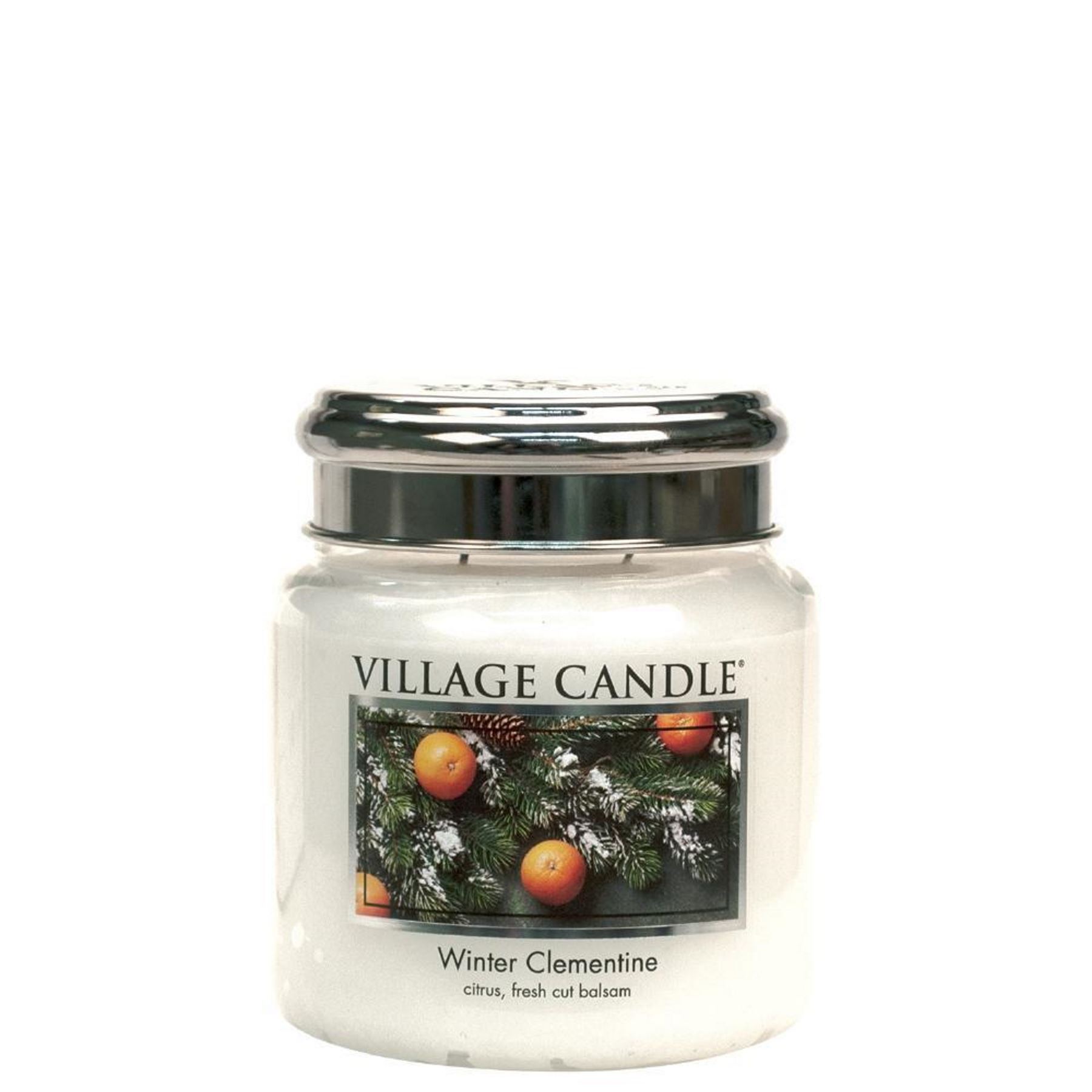 Village Candle Winter Clementine 26 oz Glass Jar Scented Candle Large
