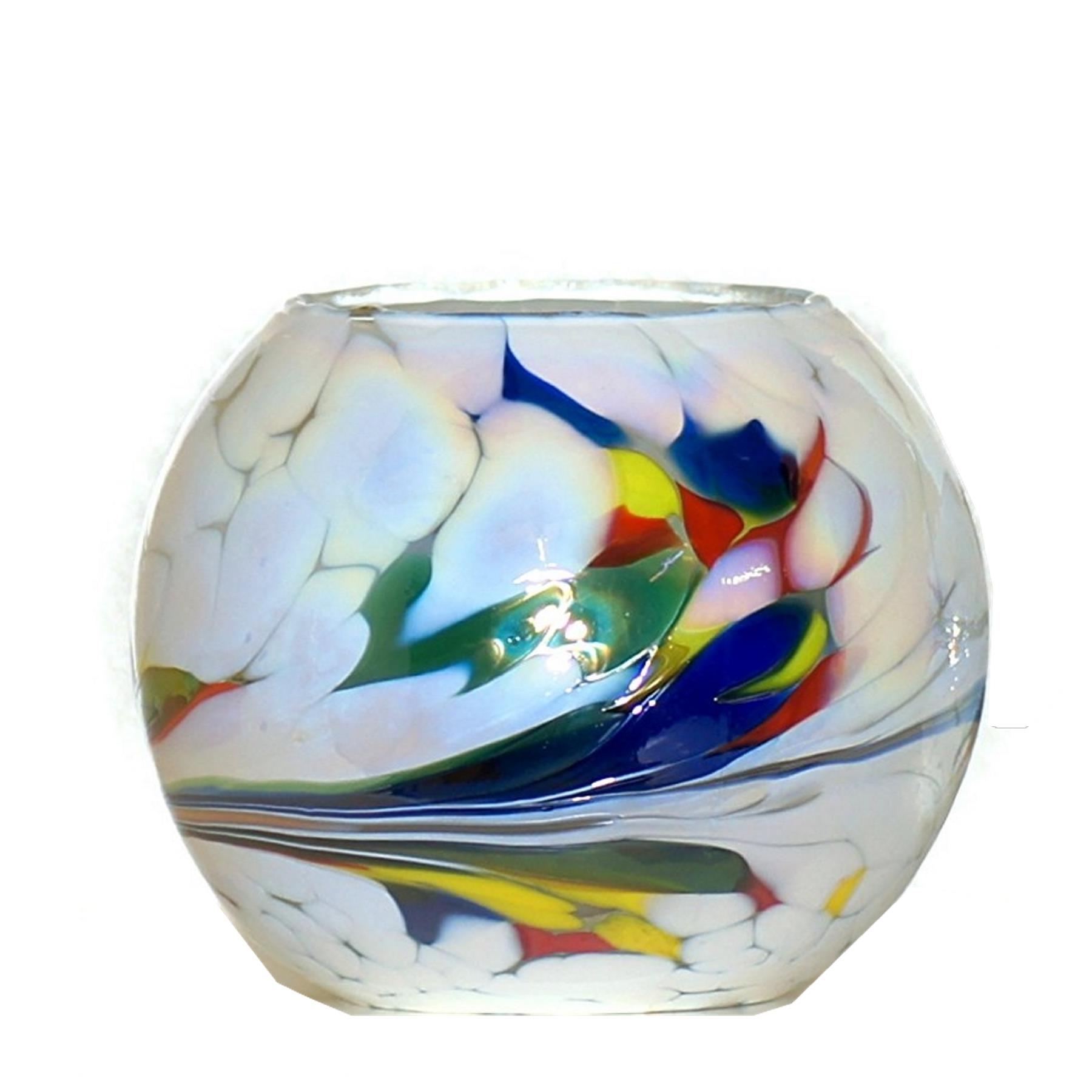 Tea Light Holder Colourful Glass Candle Globe Milford Handmade Nightlights eBay