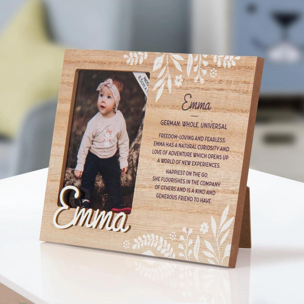 Wooden Picture Frame Personalised Kids Unique Gift Rustic Poems Girls Names A-Z - Picture 32 of 97