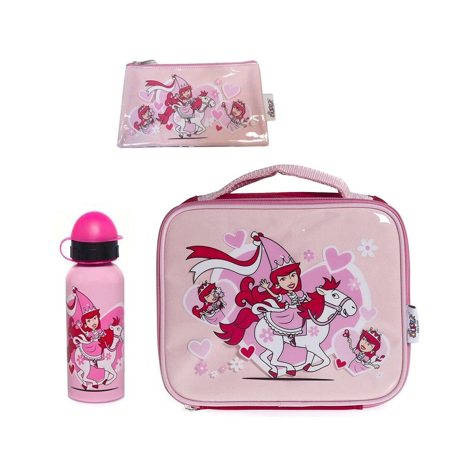 Conjunto escolar para niños botella de agua bolsa de almuerzo aislada y estuche para lápices promoción Bugzz - Imagen 5 de 5