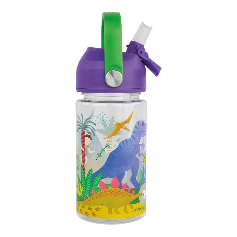 Kinder Trinkflasche Strohhalm 450ml Tritan Jungen wiederverwendbar Mädchen Griff Zahnseide & Rock - Bild 12 von 32