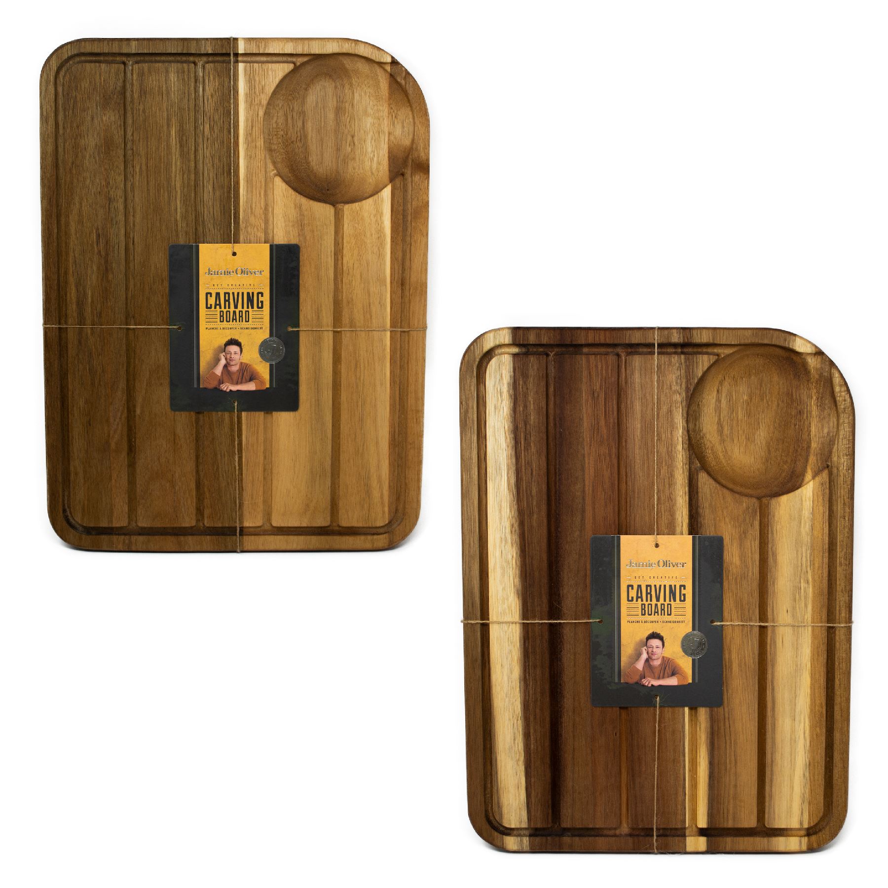 Jamie Oliver Large Meat Carving Wooden Thick Chopping Board Roasts