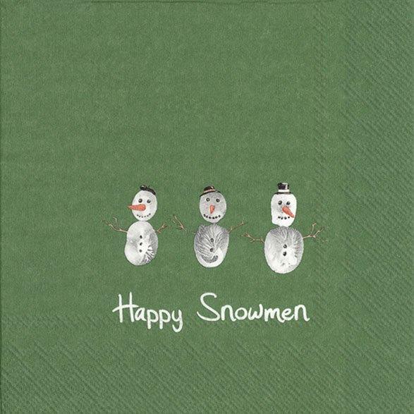 Christmas Paper Napkins Happy Snowmen Lunch 20pk Festive 3-ply Party Serviettes