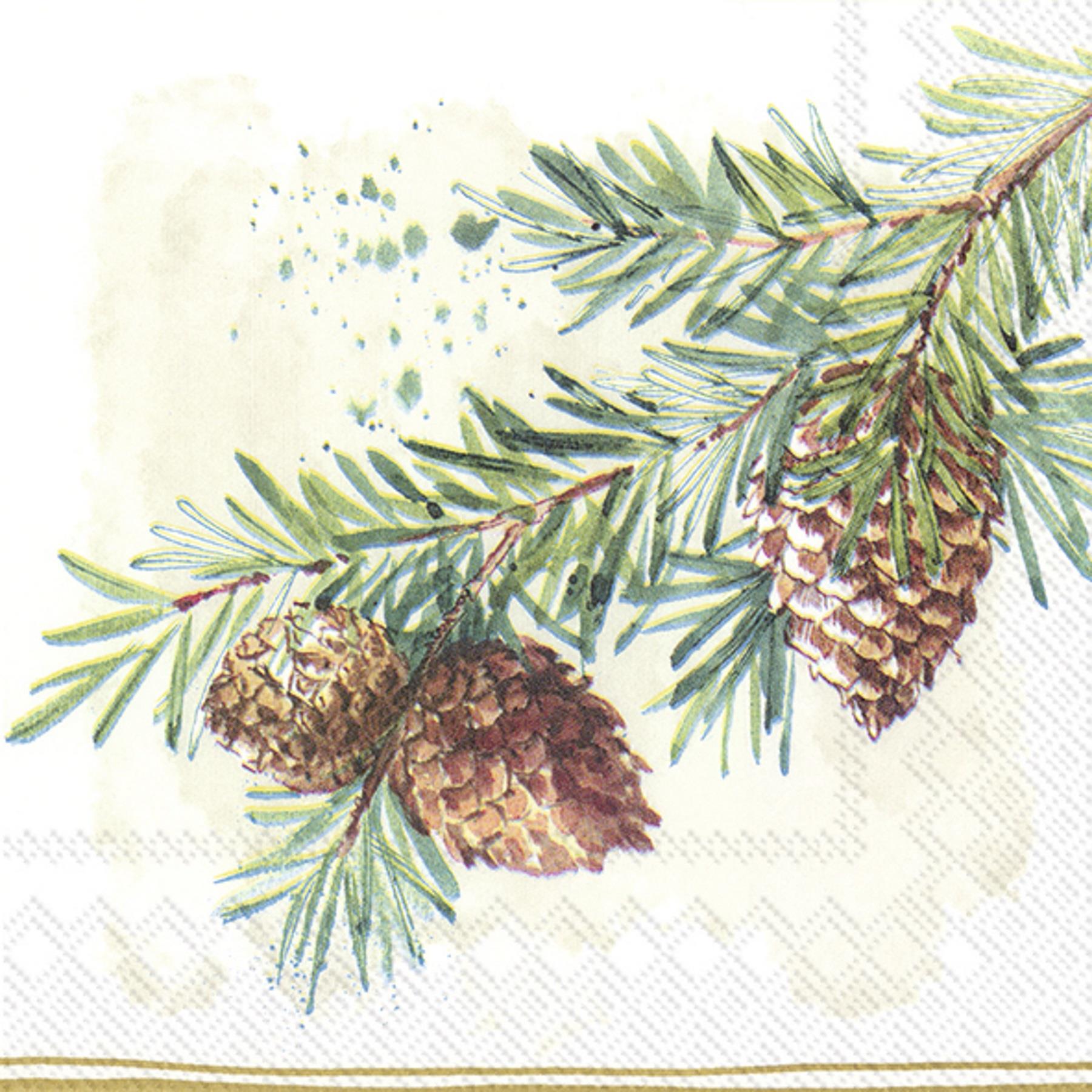 IHR Decorative Branches Festive Paper Napkins Luncheon Cocktail 3-ply Serviettes