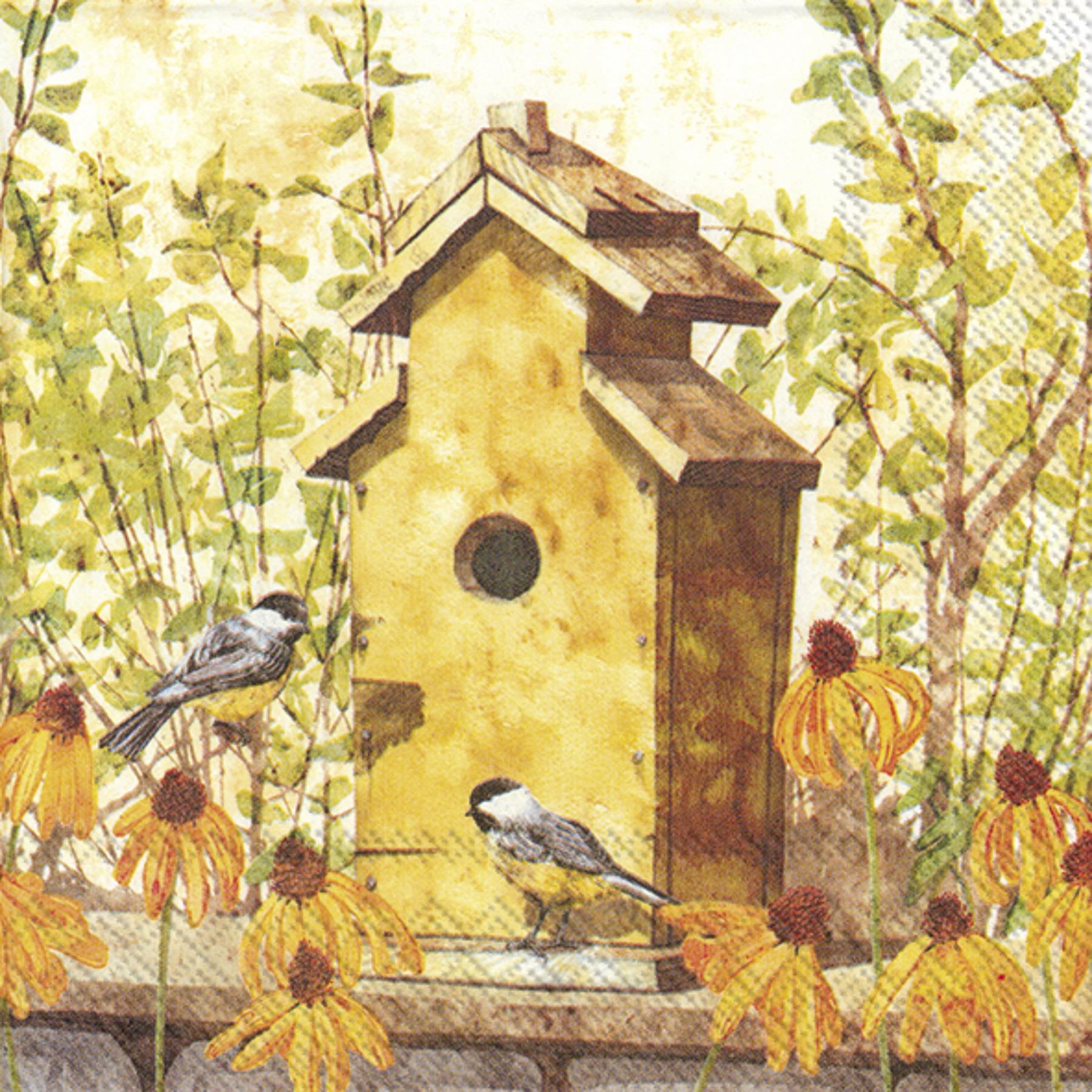 Birdhouse In Fall Paper Lunch Cocktail Napkins 3-ply BBQ Disposable Serviettes