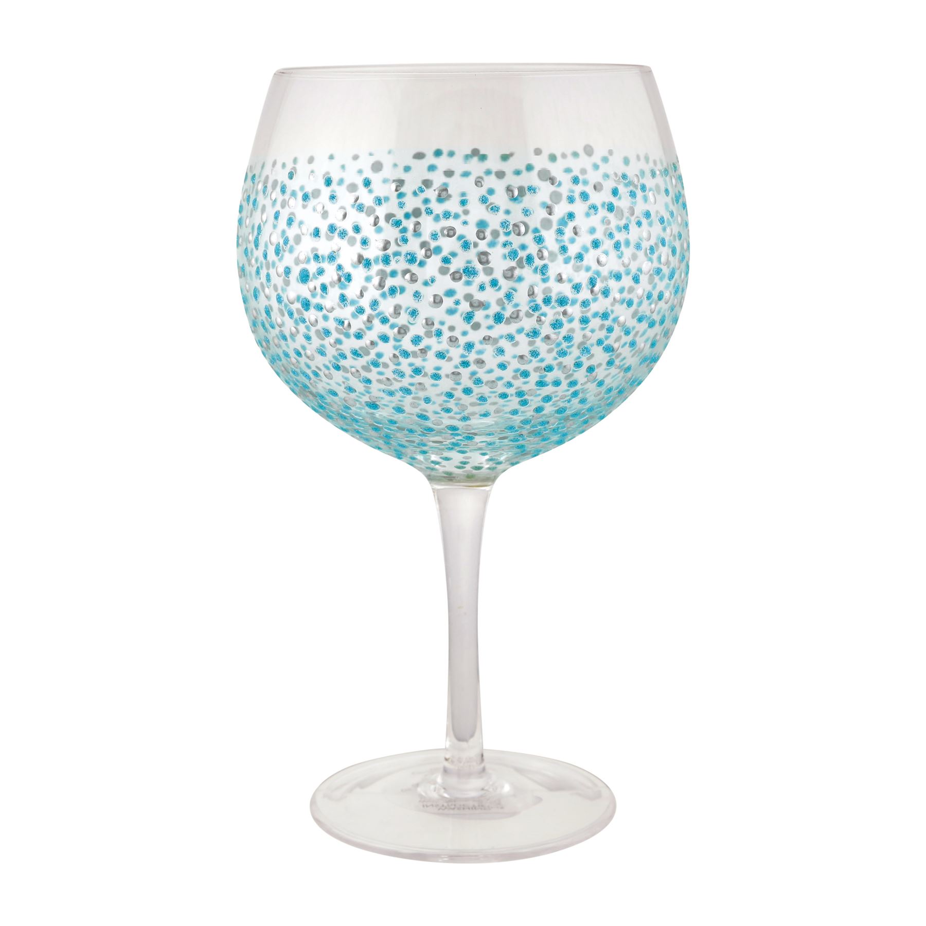 Sunny By Sue Hand Decorated Gold /& Silver Dots Large Gin /& Tonic Glass