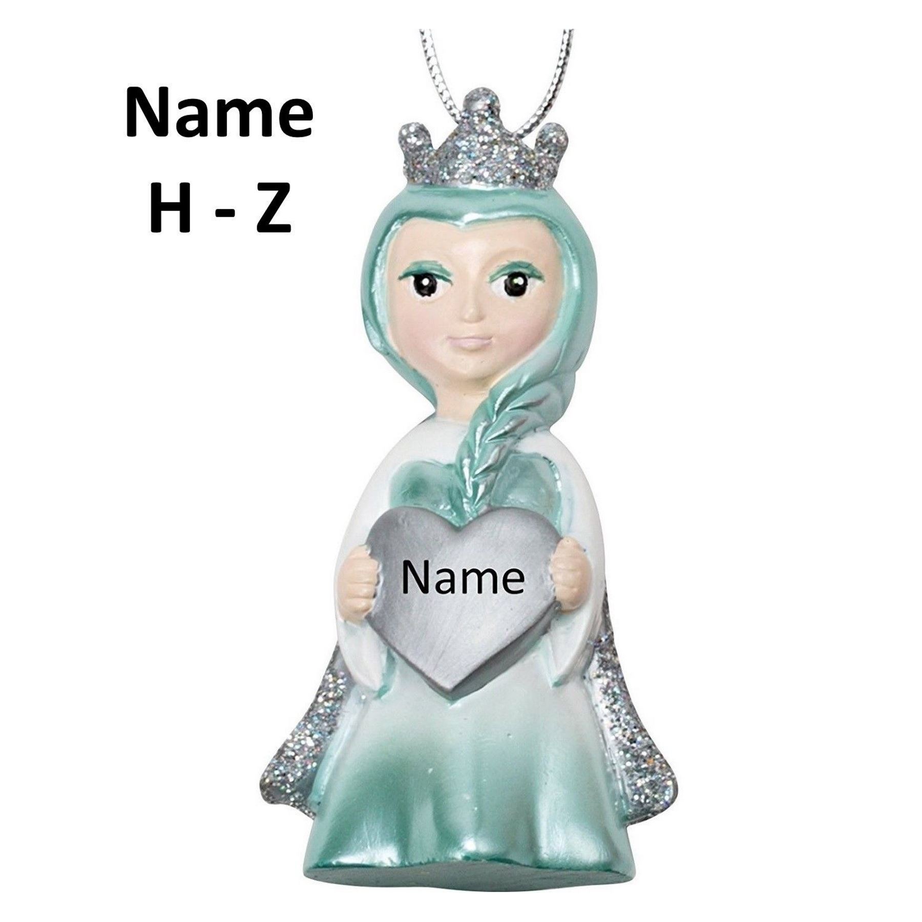 Snow Queen Hanging Tree Ornament Girl Name Glittered Xmas Tree Decoration Natalie Snow Queen Hanging Tree Ornament Girl Name Glittered Xmas Tree Decoration Natalie