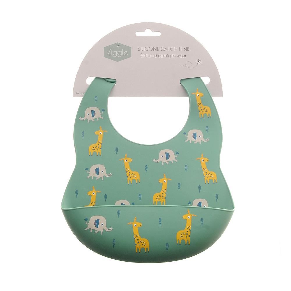 Babero de alimentación para bebé de silicona suave cómodo alimento para destete varios diseños de animales Ziggle - Imagen 6 de 11