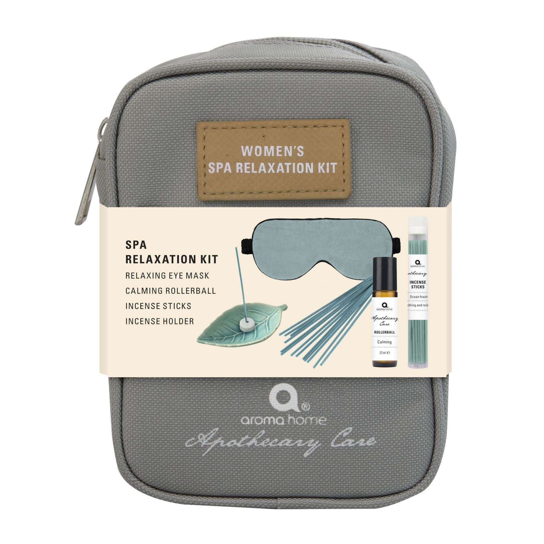 Aroma Home Women's Spa Relaxation Kit Calming Rollerball Incense Sticks