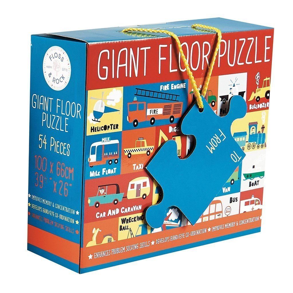 Giant Transport Floor Jigsaw Puzzle 54 Piece Kids Jumbo Game Childrens