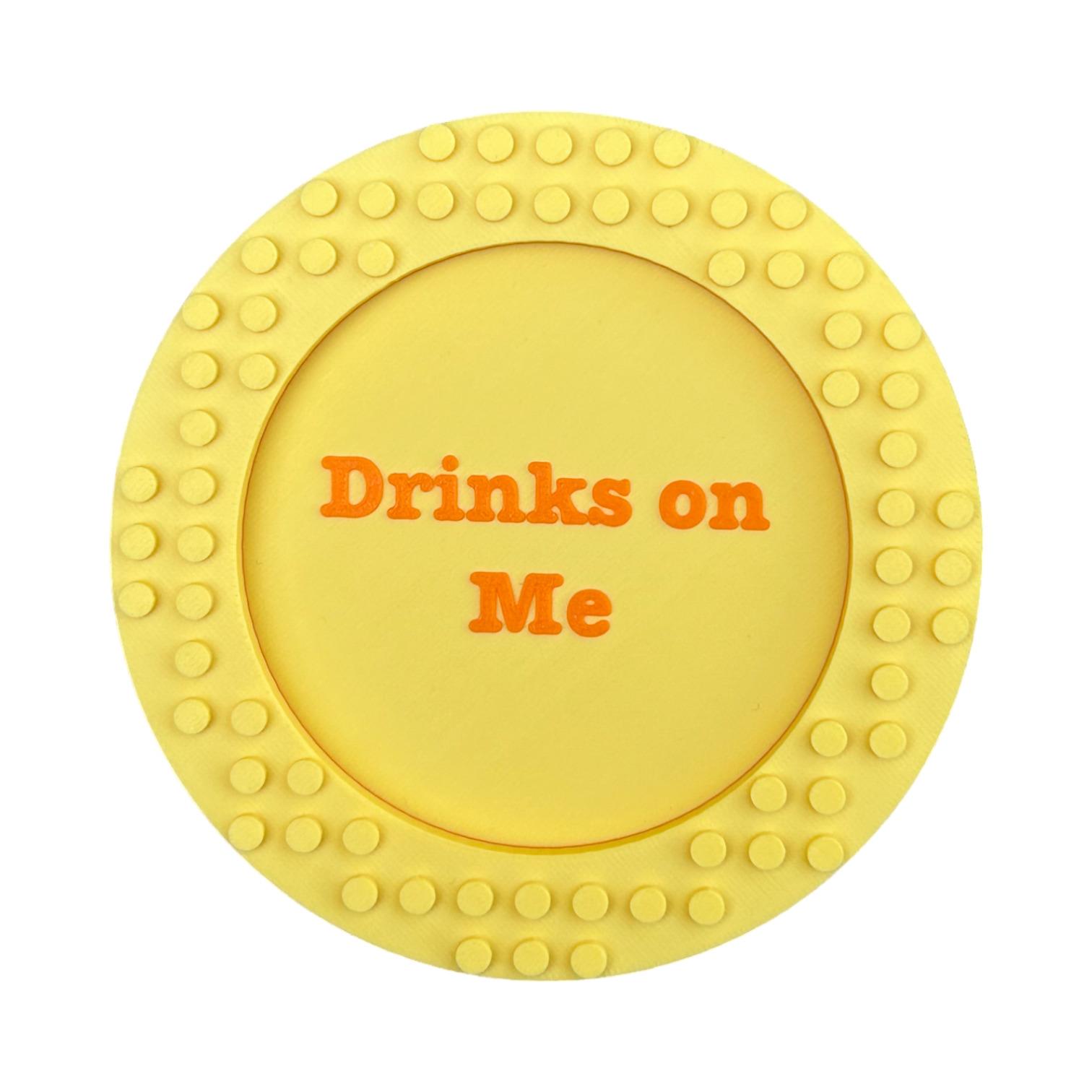 Building Block Drink Coaster Brick Colourful Funny Circle Plastic Coasters - Picture 4 of 14