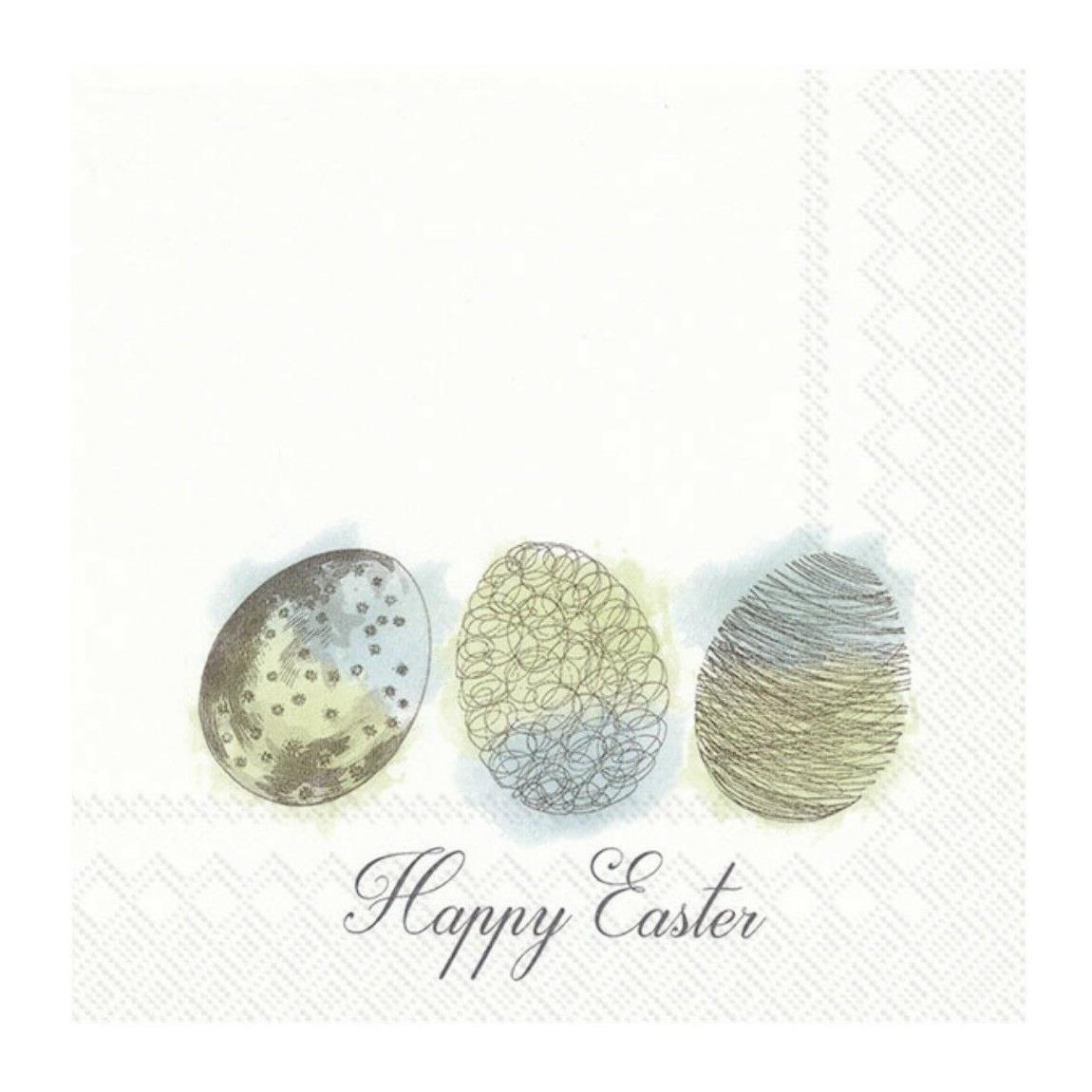 Happy Easter Eggs Paper Napkins BBQ Lunch Dinner Party Disposable Serviettes